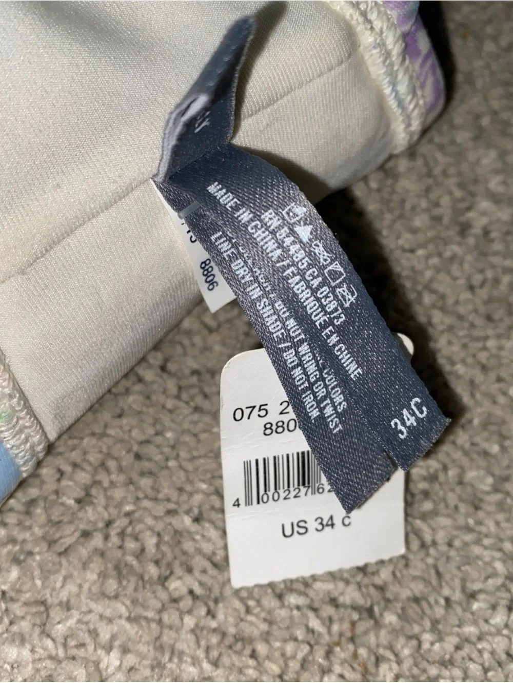 Aerie Holly 34C Bikini Top‎ Strapless NWT Floral Print Underwire